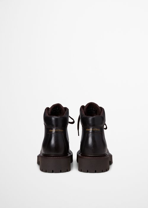 Phia Lace-Up Boots — Dark Brown