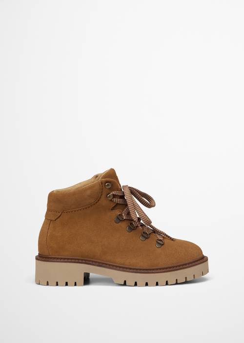 Bottes à lacets, modèle Phia Pure Camel vue extérieure de la chaussure droite