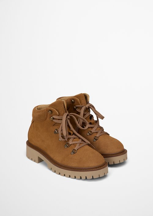 Phia Lace-Up Boots — Pure Camel
