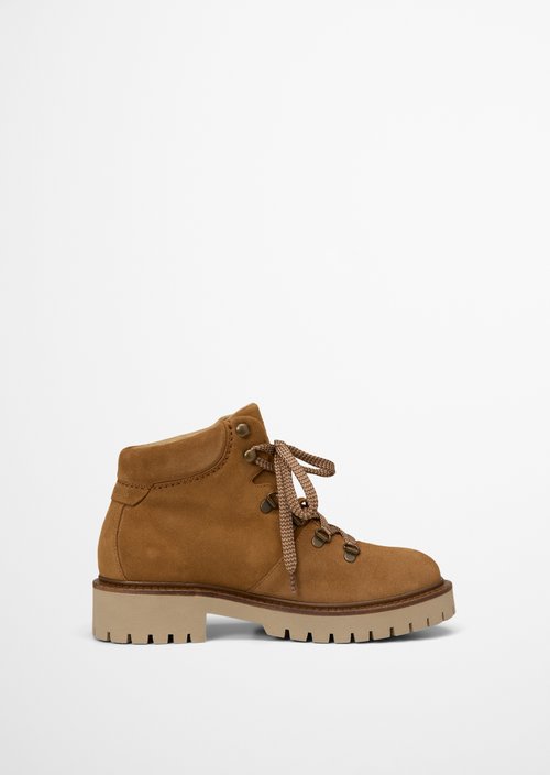 Phia Lace-Up Boots — Pure Camel