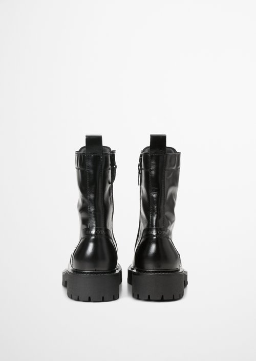 Phia Lace-Up Boots — Black