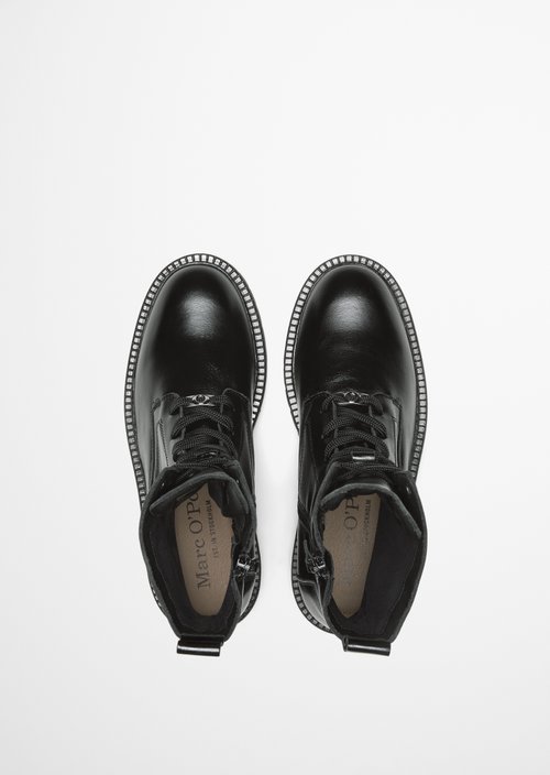Phia Lace-Up Boots — Black