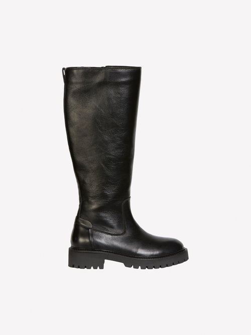 Phia Long-Shaft Boots — Black