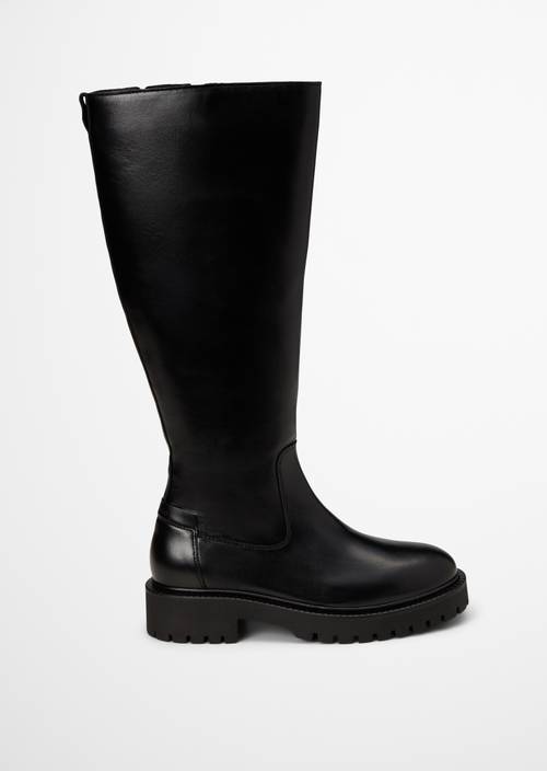 Bottes à tige haute, modèle Phia Black vue extérieure de la chaussure droite