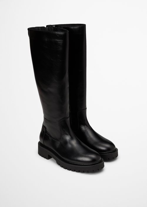 Phia Long-Shaft Boots — Black