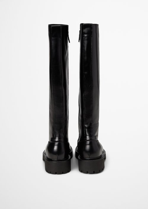 Phia Long-Shaft Boots — Black