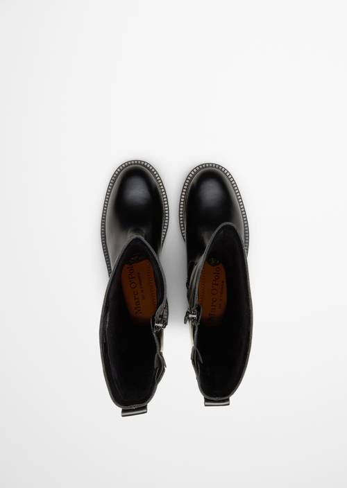 Bottes à tige haute, modèle Phia Black en vue de dessus