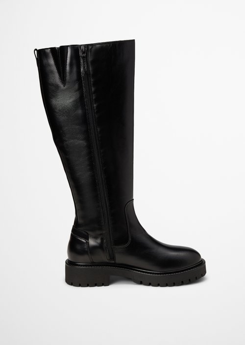 Phia Long-Shaft Boots — Black