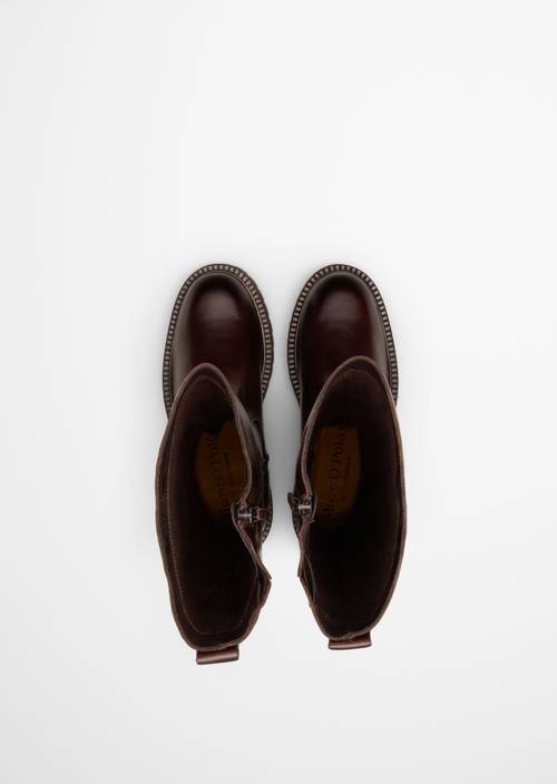 Langschaftstiefel Model Phia Dark Brown in Ansicht von oben