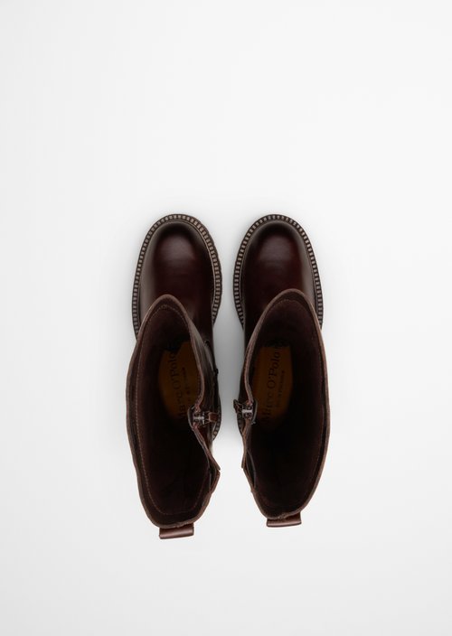 Phia Long-Shaft Boots — Dark Brown