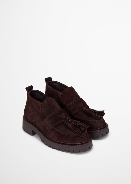 Phia High-Top Loafer — Burnt Coffee