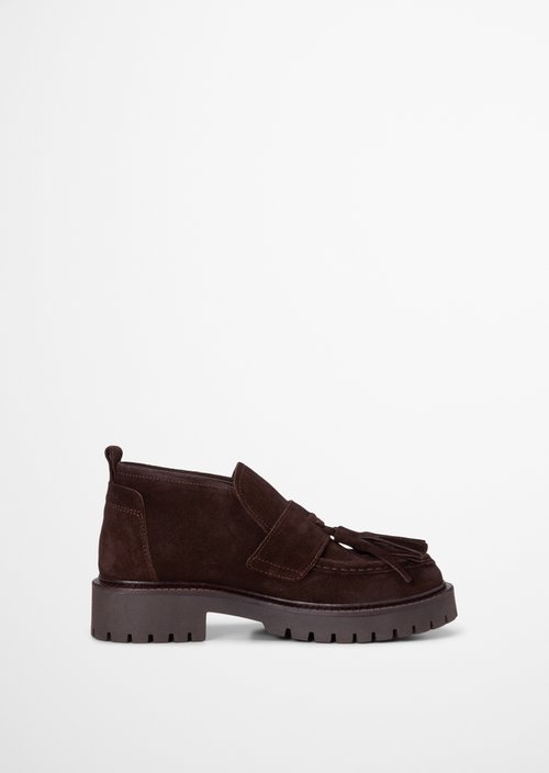 Phia High-Top Loafer — Burnt Coffee