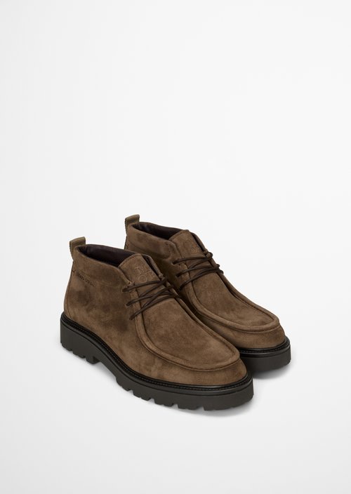 Phil Lace-Up Boots — Dark Taupe