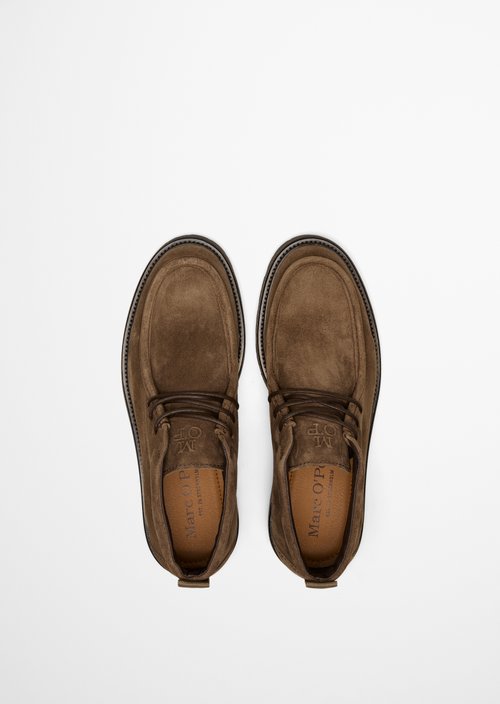 Phil Lace-Up Boots — Dark Taupe