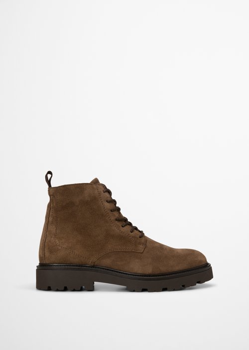 Phil Lace-Up Boots — Dark Taupe