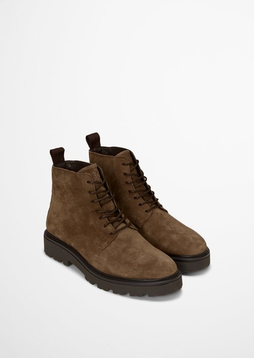 Phil Lace-Up Boots — Dark Taupe