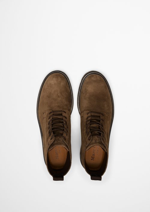 Phil Lace-Up Boots — Dark Taupe
