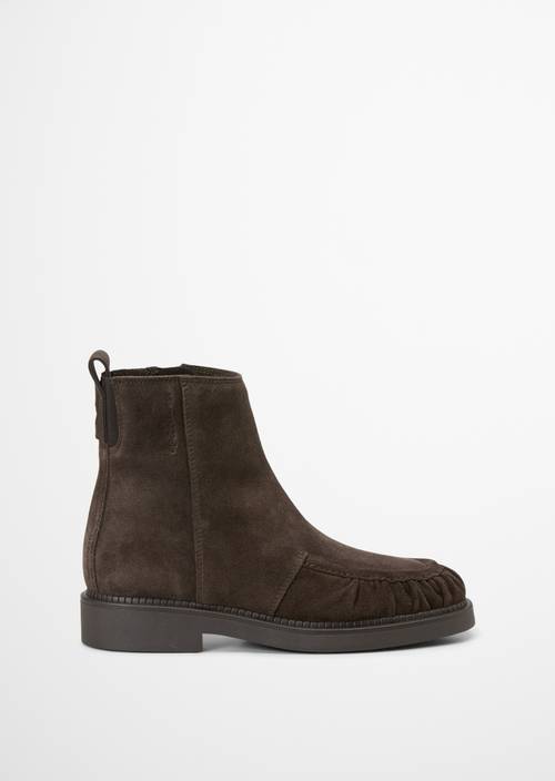 Bottines modèle Erin Burnt Coffee vue extérieure de la chaussure droite