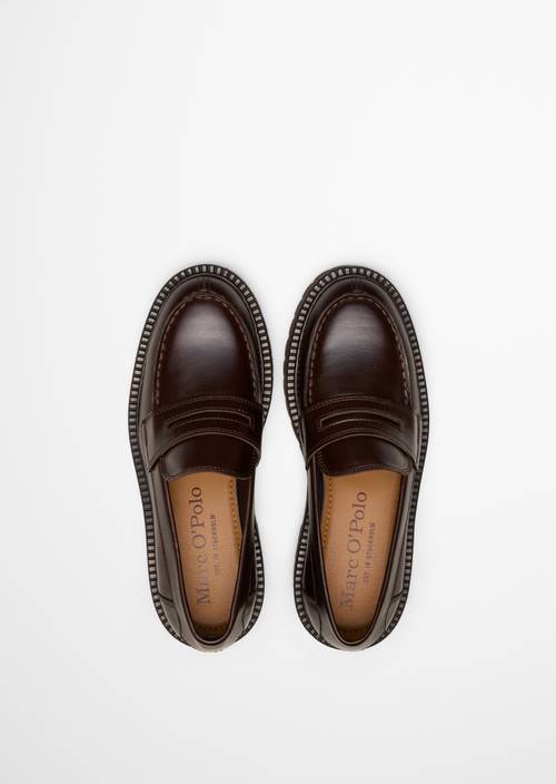 Penny-Loafer Model Phia Dark Brown in Ansicht von oben