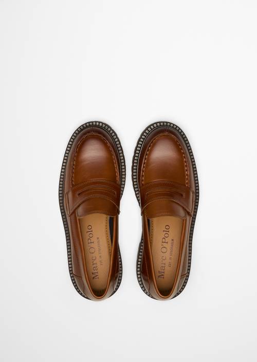 Penny-Loafer Model Phia Cognac in Ansicht von oben