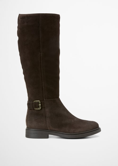 Paula Model Long-Shaft Boots — Burnt Coffee