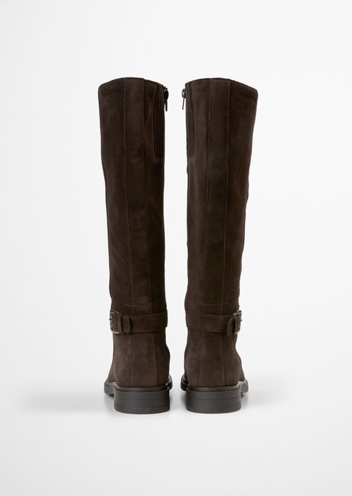 Paula Model Long-Shaft Boots — Burnt Coffee