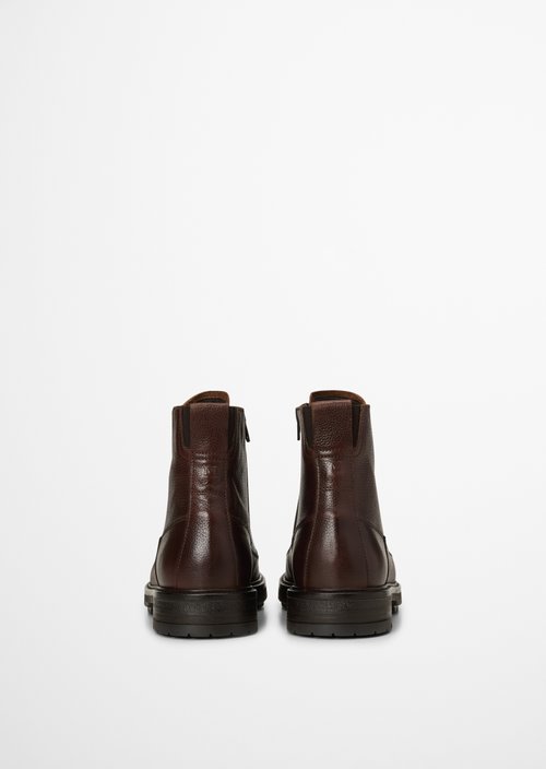 Rony Lace-Up Boots — Dark Cognac