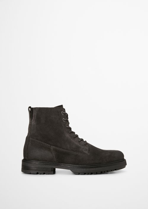 Rony Lace-Up Ankle Boots — Dark Graphite