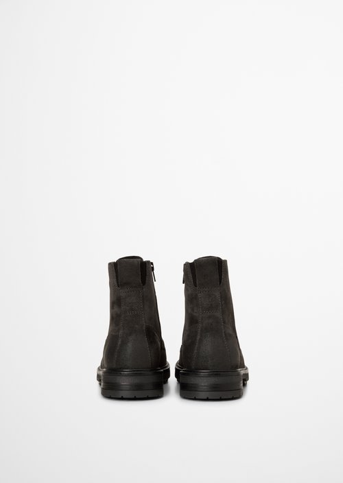 Rony Lace-Up Ankle Boots — Dark Graphite
