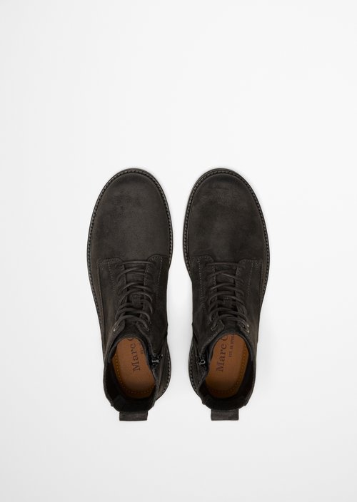 Rony Lace-Up Ankle Boots — Dark Graphite