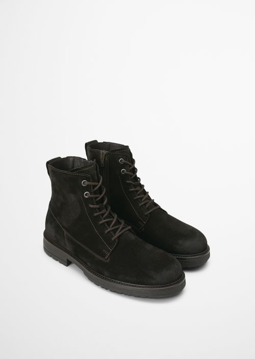 Rony Lace-Up Ankle Boots — Coffee Brown