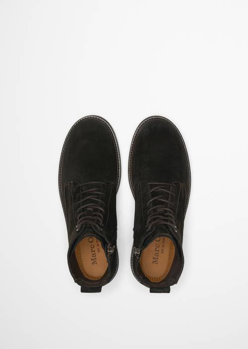 Bottines à lacets, modèle Rony Coffee Brown en vue de dessus