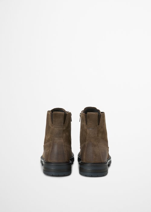 Rony Lace-Up Ankle Boots — Dark Taupe