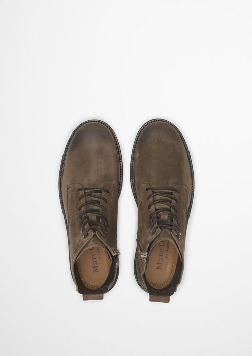 Rony Lace-Up Ankle Boots — Dark Taupe