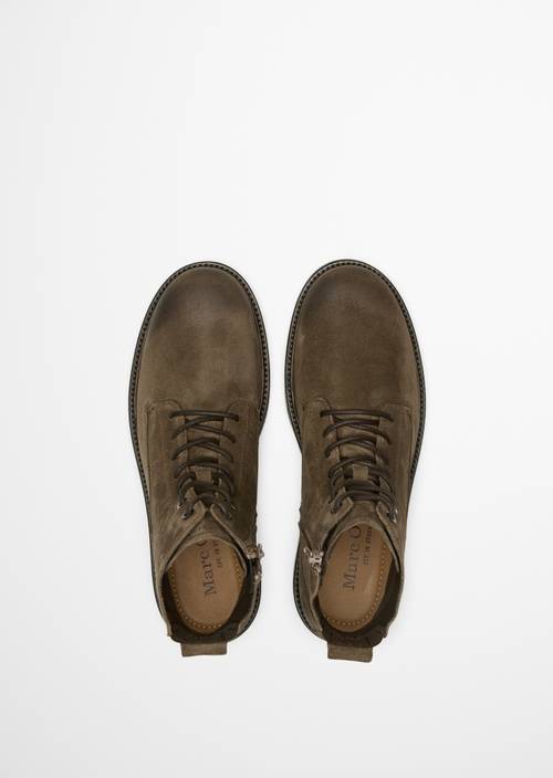 Bottines à lacets, modèle Rony Dark Taupe en vue de dessus