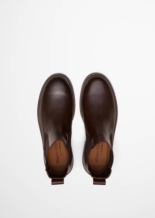 Bottines Chelsea, modèle Rony Dark Brown en vue de dessus