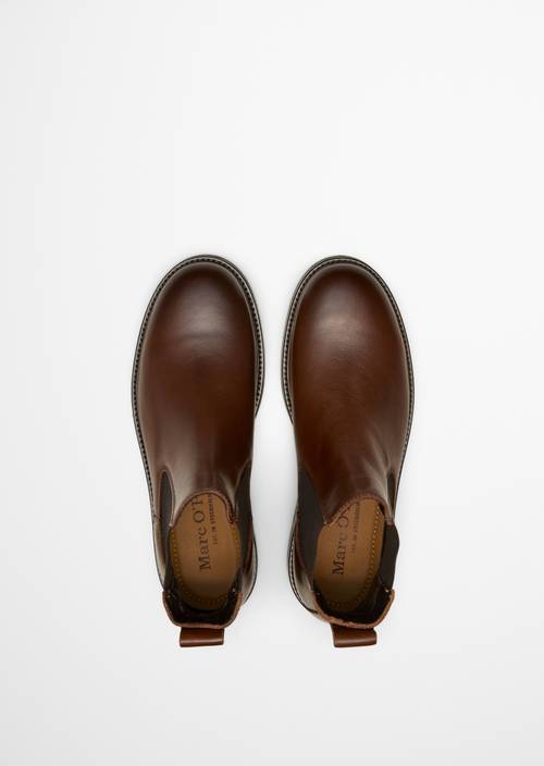 Chelsea Boot Model Rony Dark Cognac in Ansicht von oben