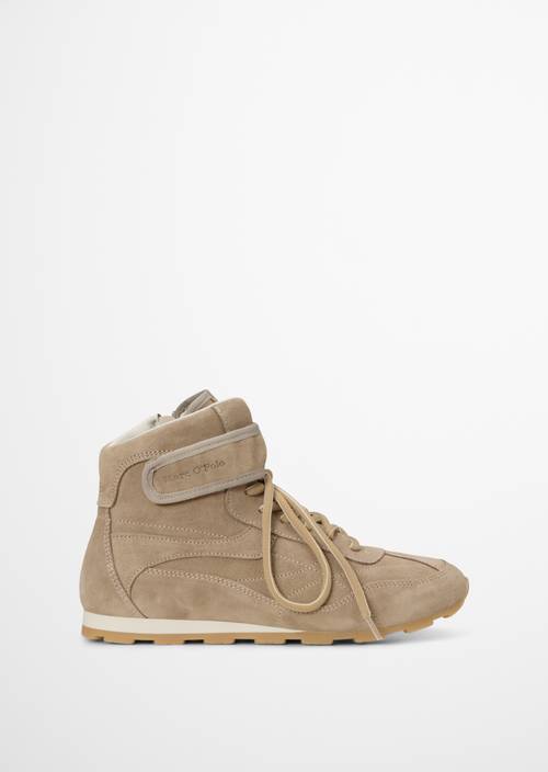 High-Top-Sneaker Model Fabiana Earthy Taupe Ansicht rechter Schuh von außen