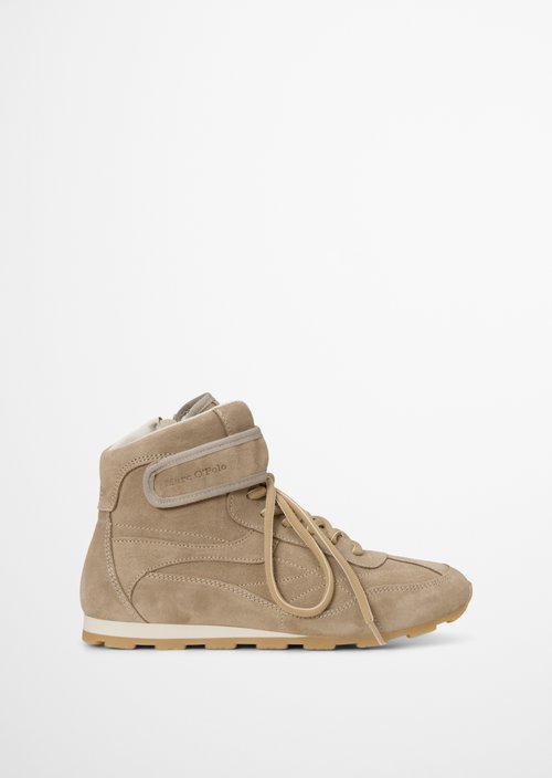 Fabiana High-Top Sneakers — Earthy Taupe