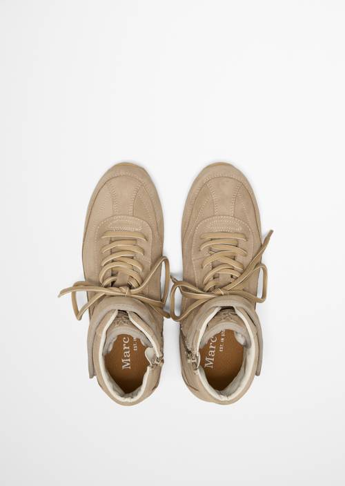 High-Top-Sneaker Model Fabiana Earthy Taupe in Ansicht von oben