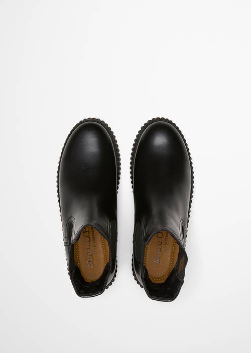 Bottines Chelsea modèle Bianca Black en vue de dessus