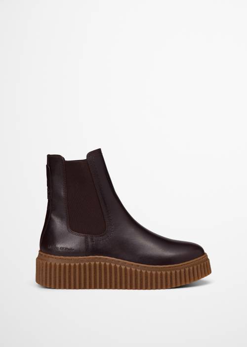Bottines Chelsea modèle Bianca Black Coffee vue extérieure de la chaussure droite