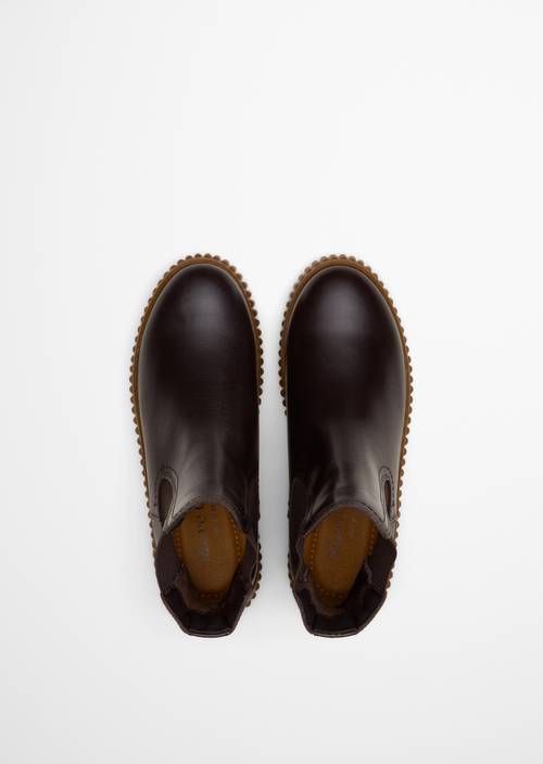 Bottines Chelsea modèle Bianca Black Coffee en vue de dessus