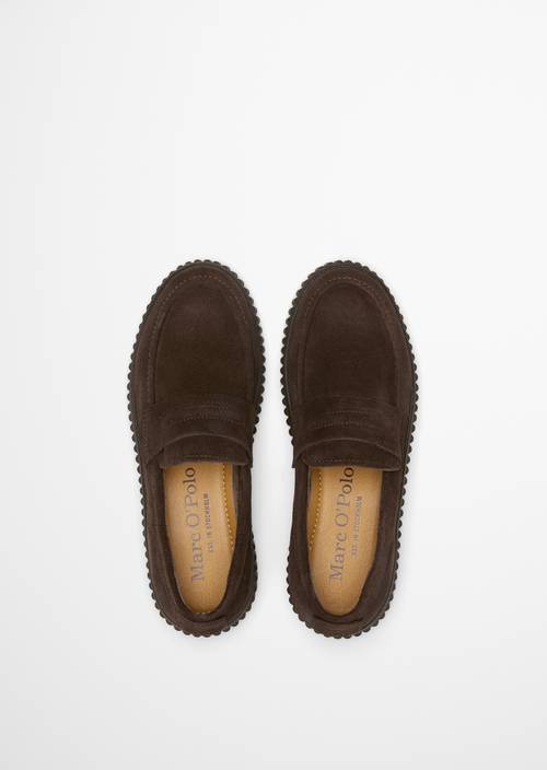 Penny-Loafer Model Bianca Burnt Coffee in Ansicht von oben