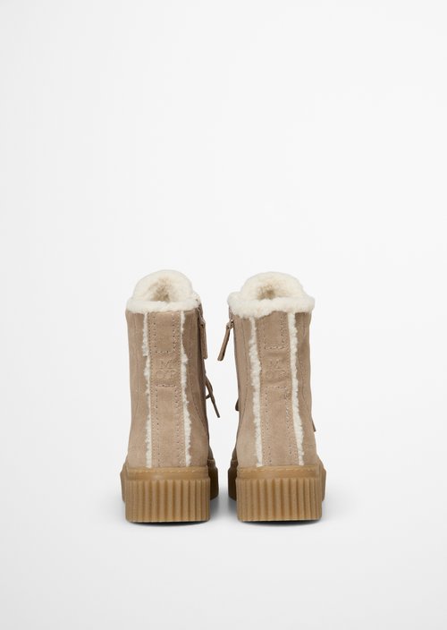 Bianca Lace-Up Boots — Earthy Taupe