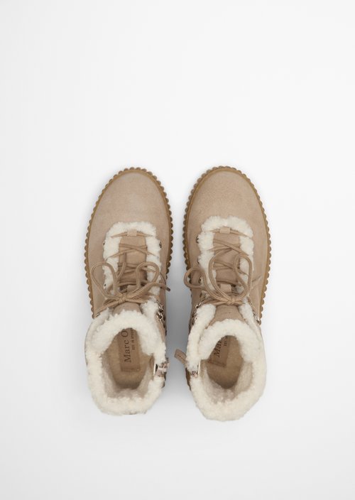 Bianca Lace-Up Boots — Earthy Taupe