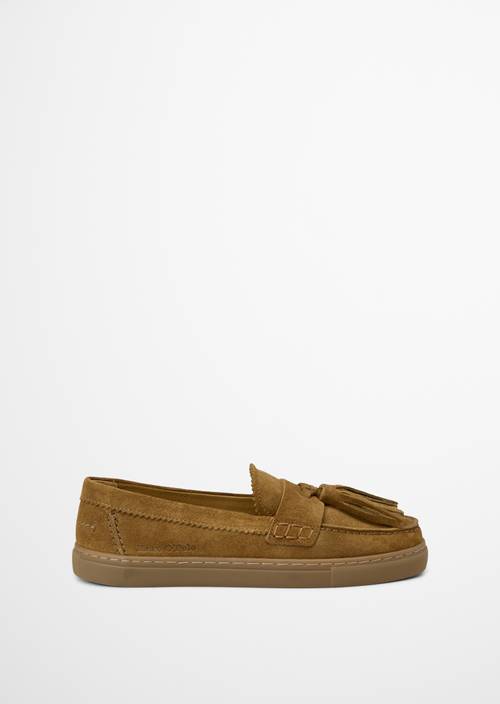 Mocassins modèle Kara Pure Camel vue extérieure de la chaussure droite
