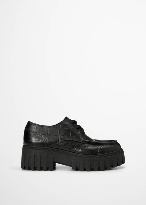 Chaussures à lacets à plateforme, modèle Vala Black vue extérieure de la chaussure droite