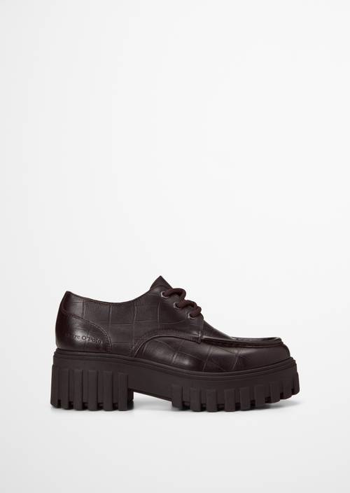 Vala Platform Lace-Up Shoes Black Coffee right shoe outer view