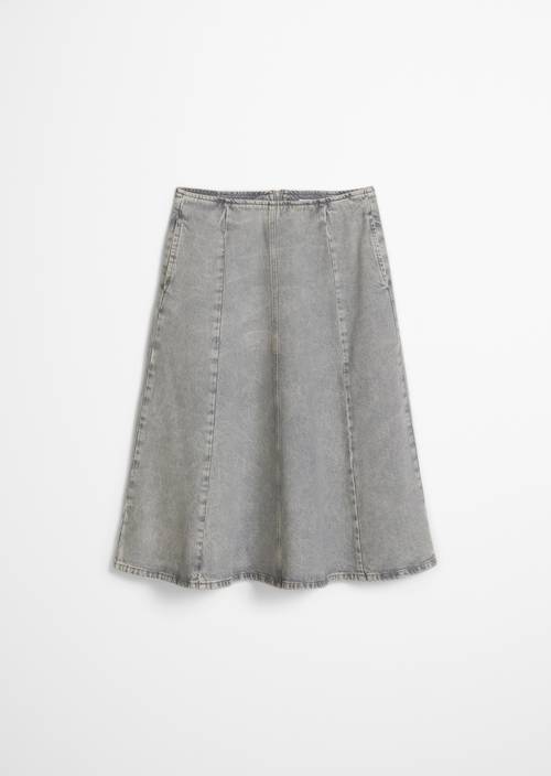 Jupe en jean évasée Light Grey en vue isolée sans mannequin